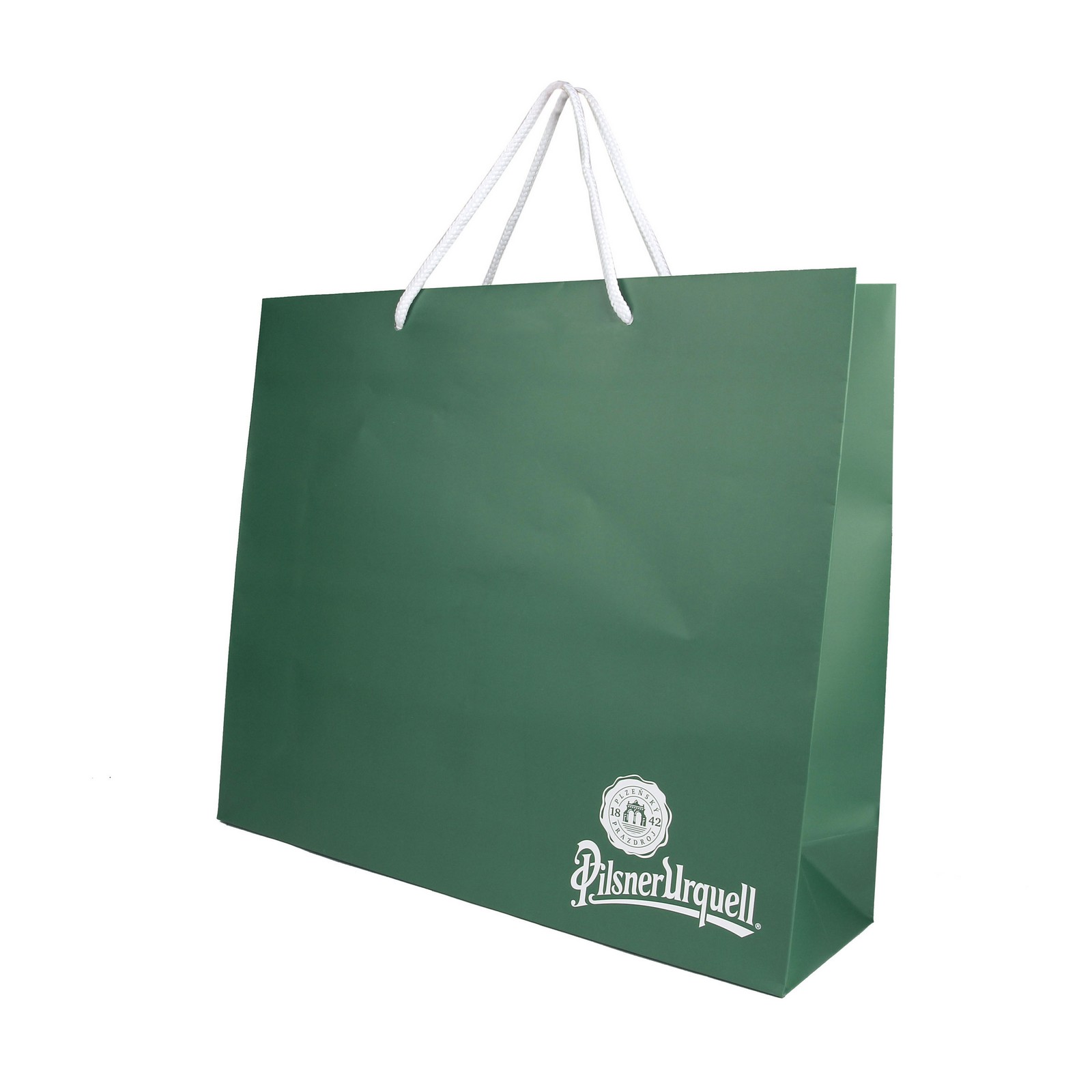 Pilsner Urquell bag for gifts big green