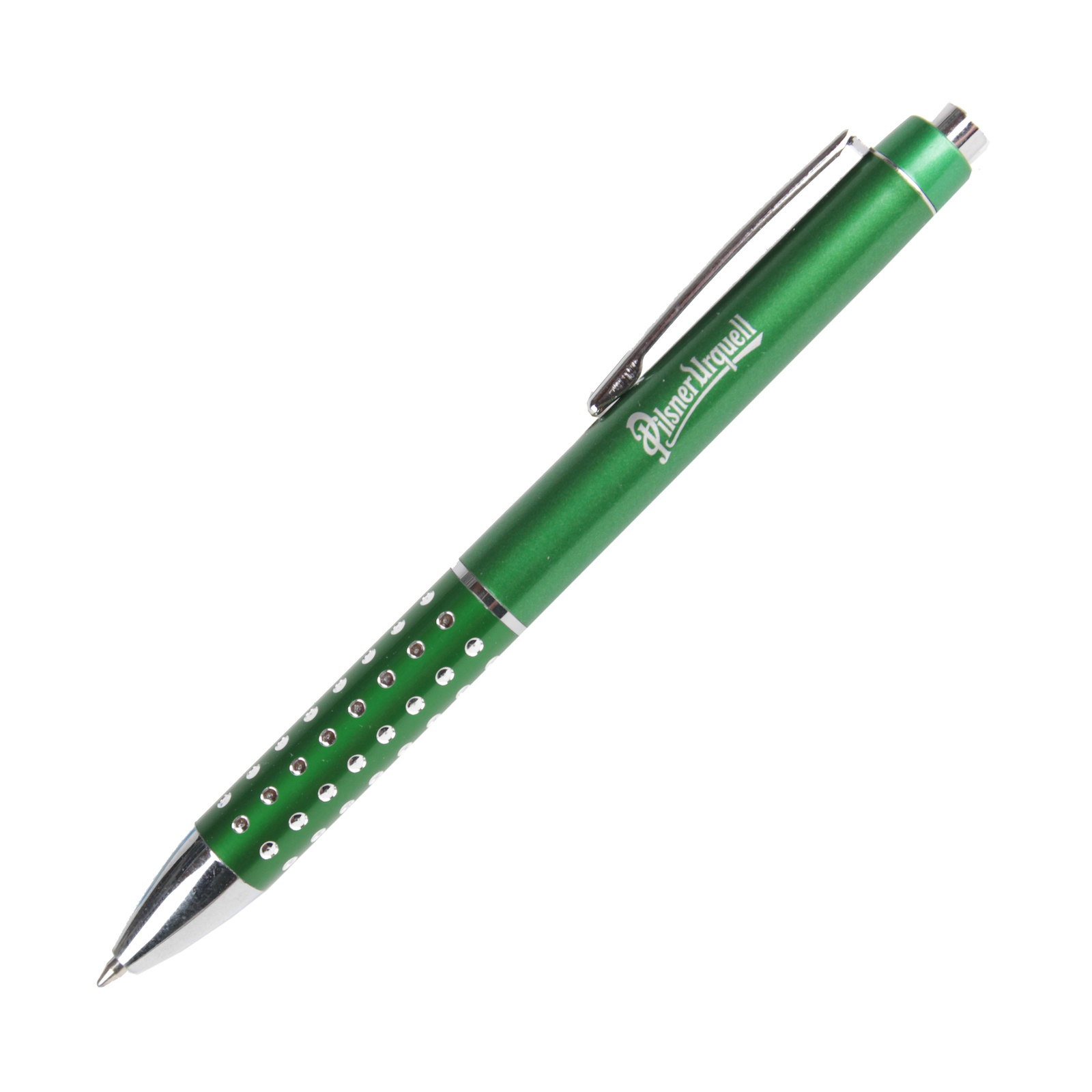 Pilsner Urquell promotional pen - green Newton