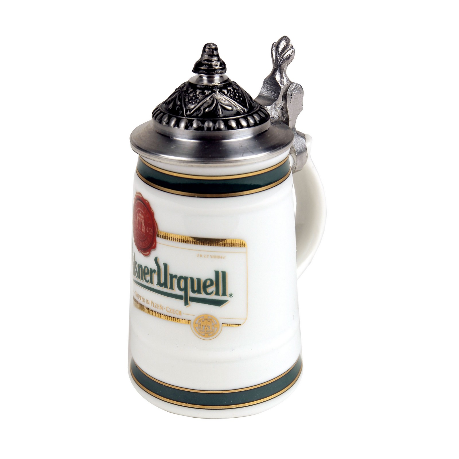 Minibierseidel Špička (Spitze) Pilsner Urquell mit Deckel