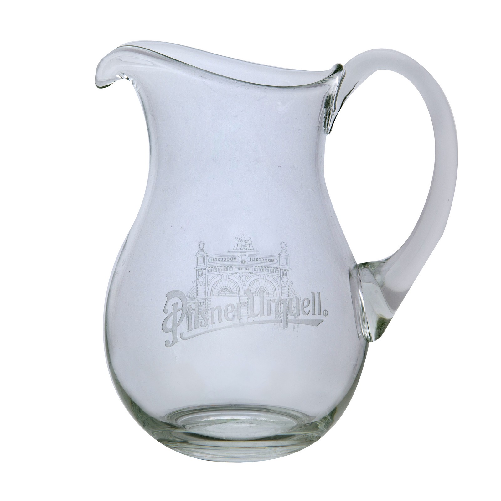 Beer pitcher engraved with the Pilsner Urquell logo - small