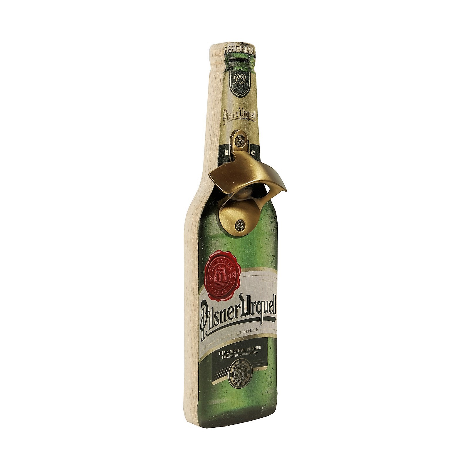 Dřevěný otvírák Pilsner Urquell lahev