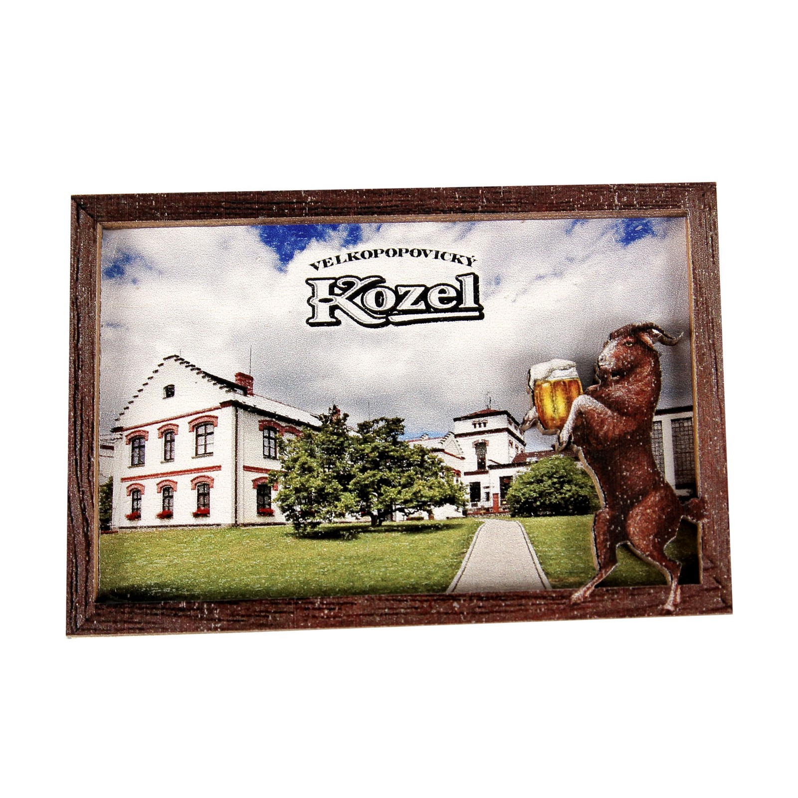 Dřevěný magnet Kozel - Bílý dům