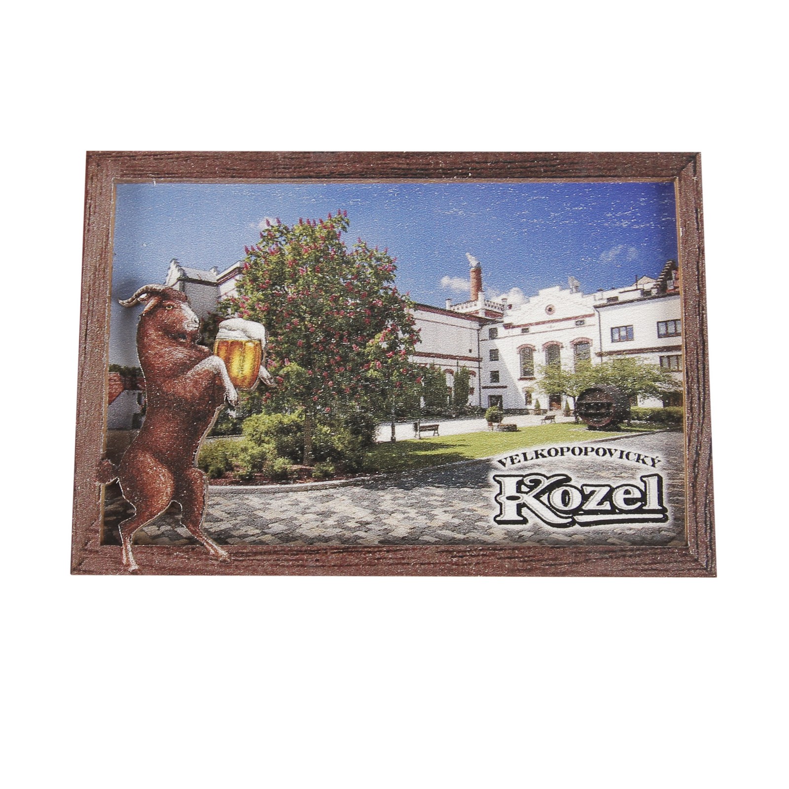 Dřevěný magnet Kozel - Nádvoří