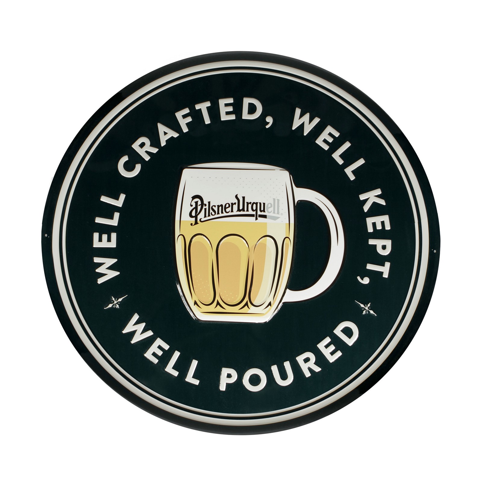 Metal sign Well crafted Pilsner Urquell
