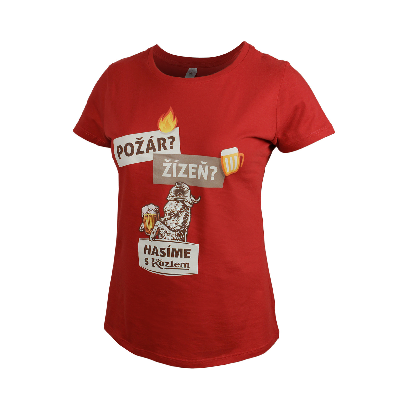 Damen T-Shirt Feuerwehrmann Kozel rot