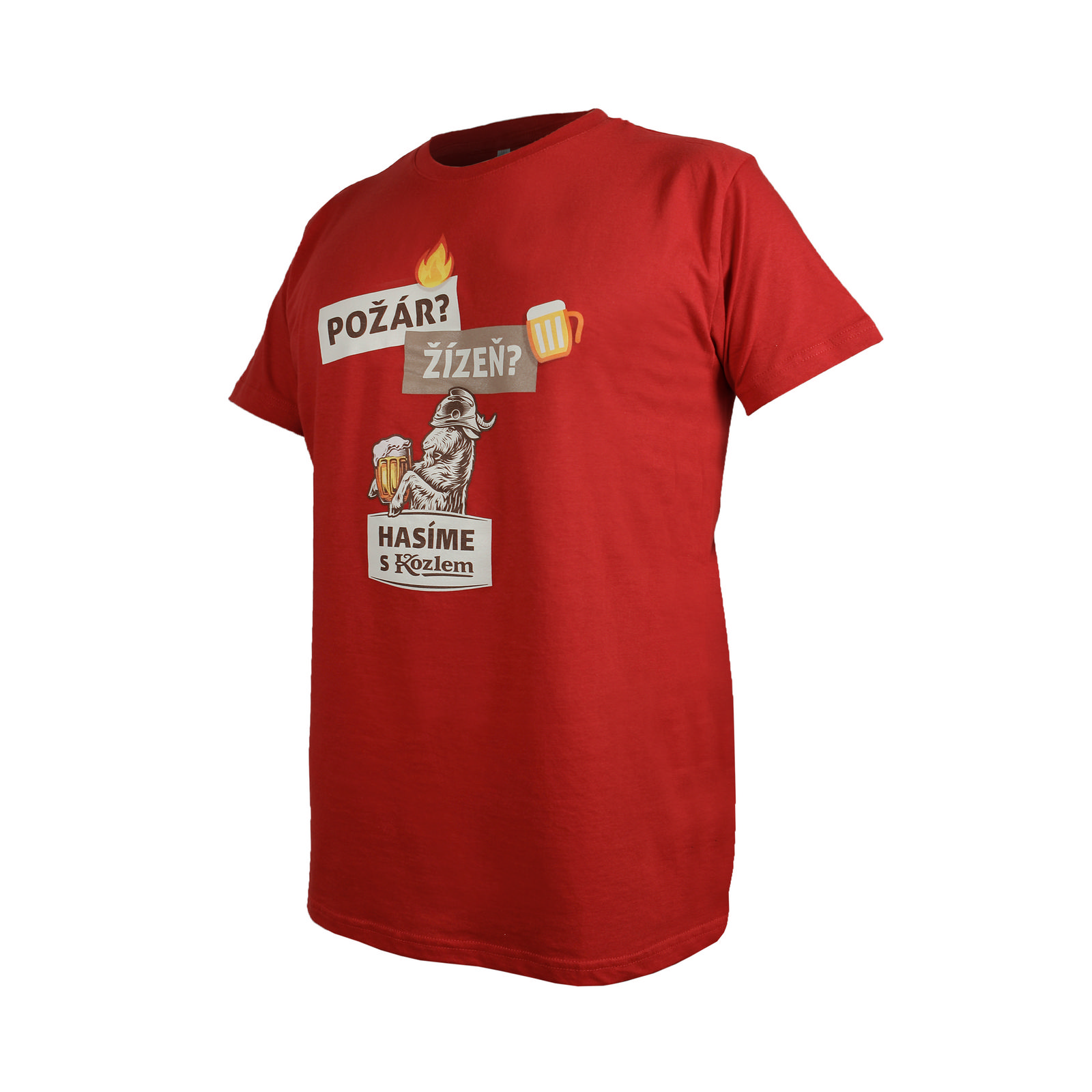 Herren T-Shirt Feuerwehrmann Kozel rot