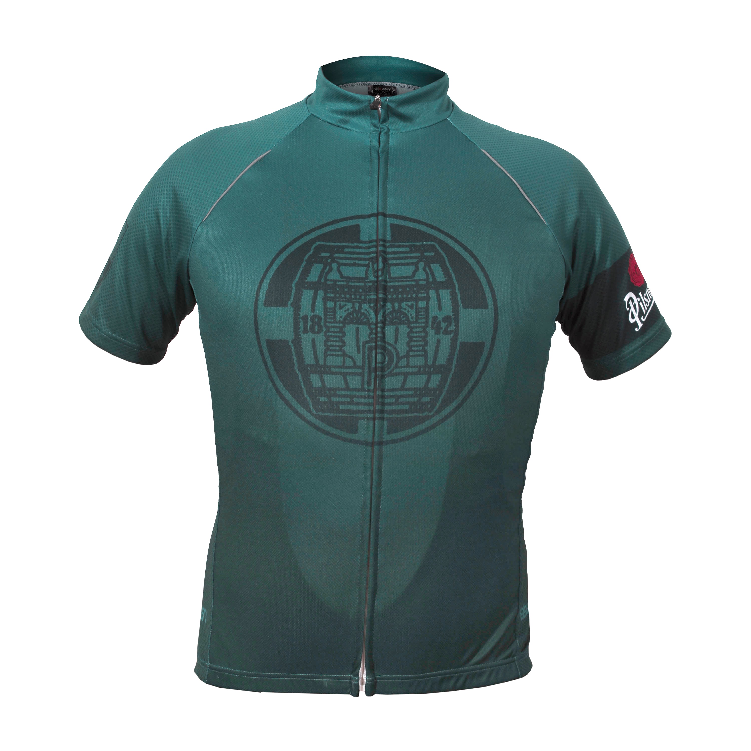 Pánský cyklistický dres Pilsner Urquell tmavě zelený