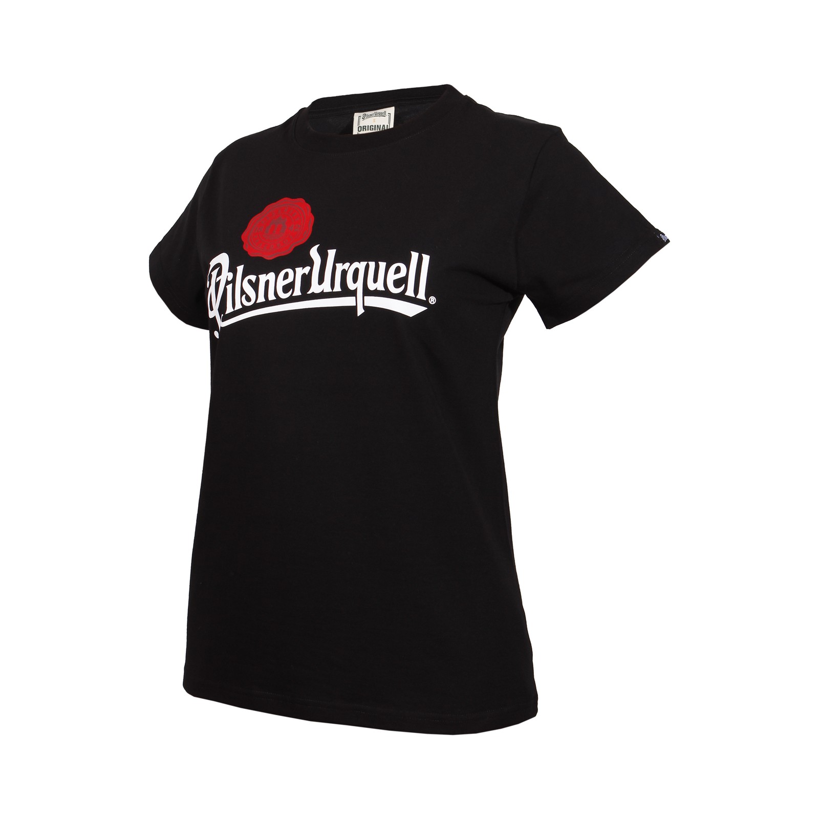 Dámské triko Pilsner Urquell logo s pečetí černé