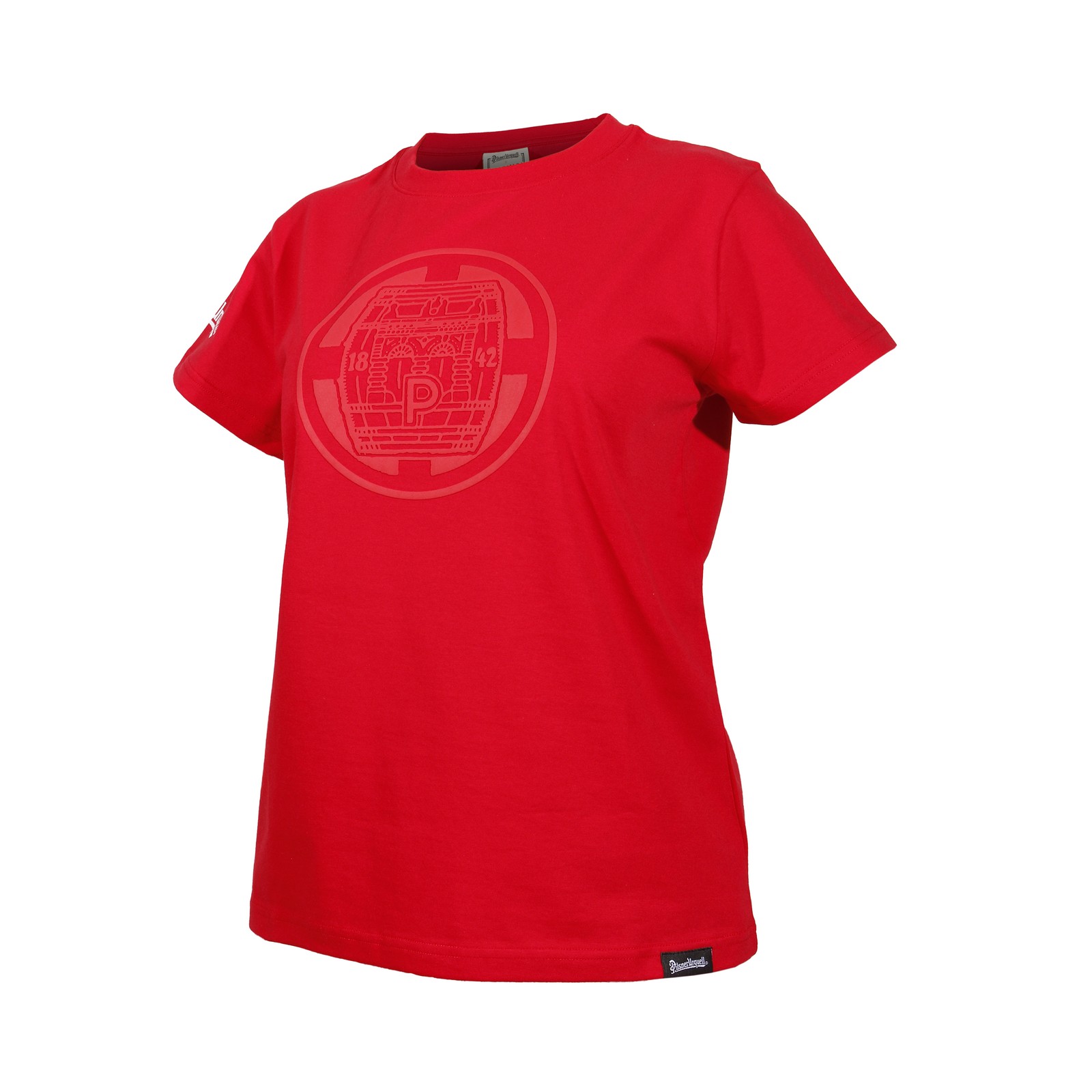 Women's T-shirt Pilsner Urquell barrel red