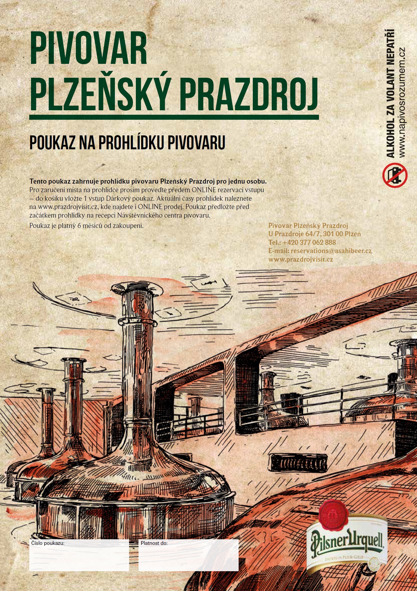 Prohlídka pivovaru Plzeňský Prazdroj bez stáčírny