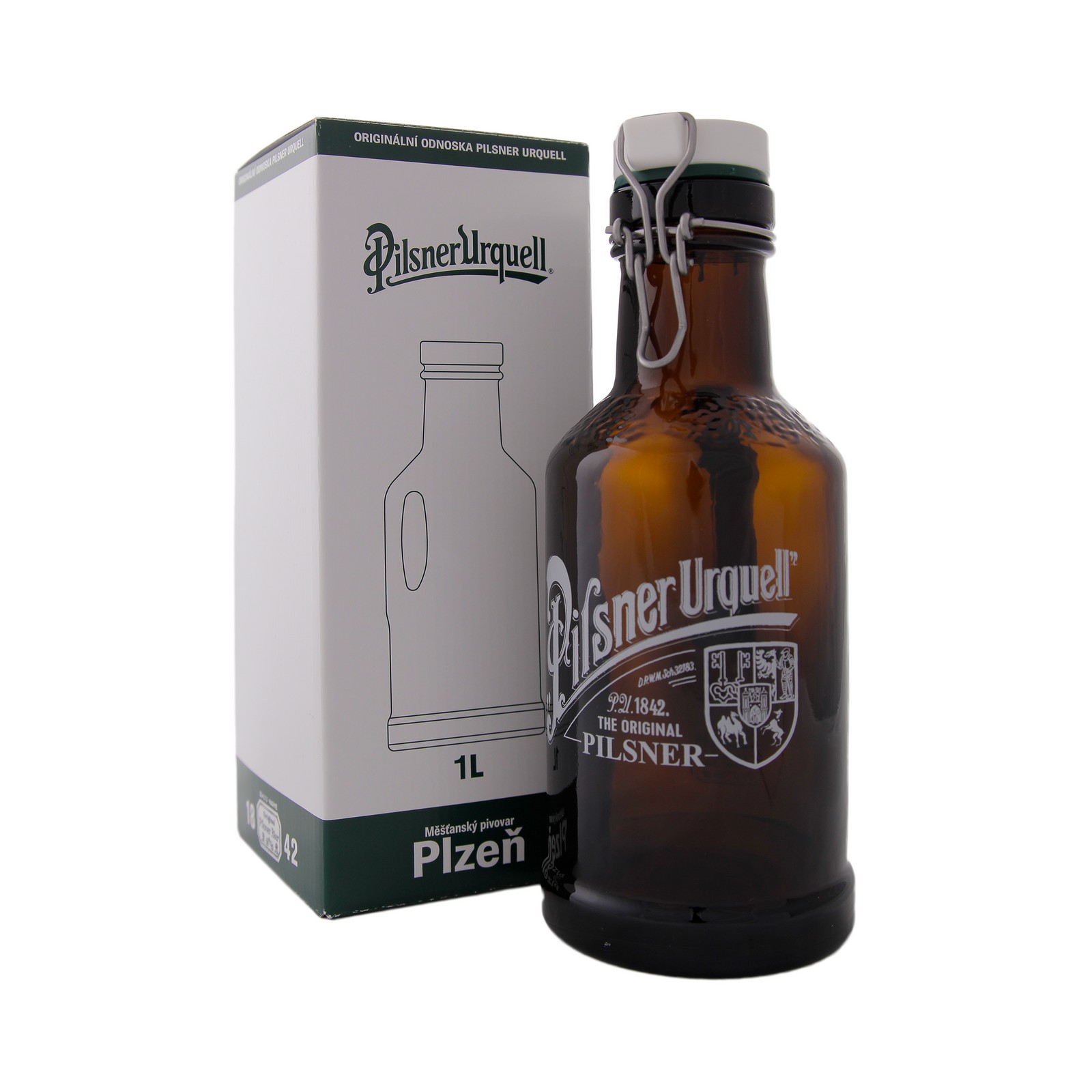 One-litre Pilsner Urquell Growler in gift box