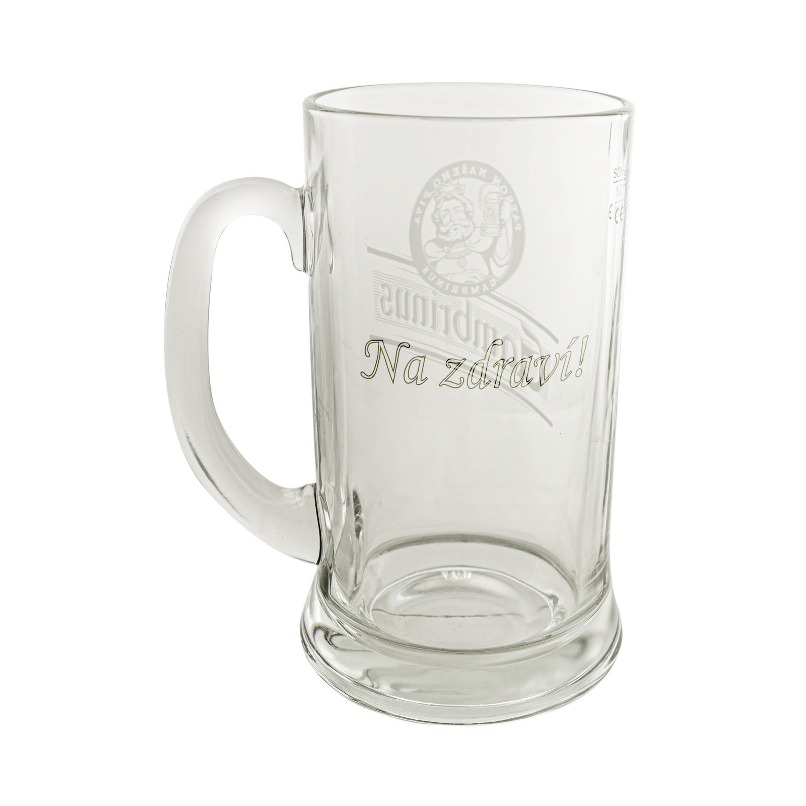 Gambrinus 1l glass with inscription